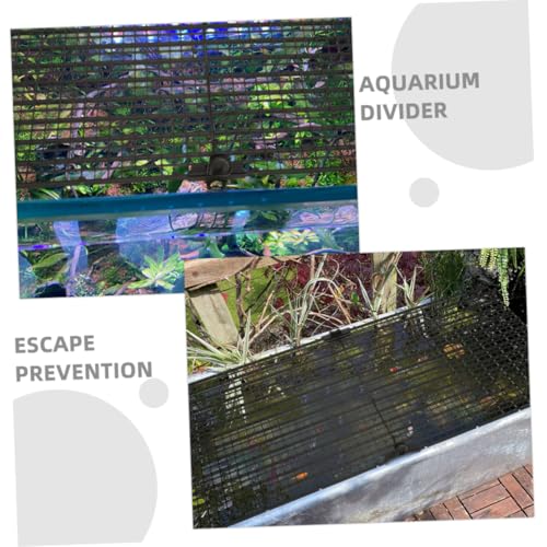 POPETPOP 4pcs Plastic Grid Aquarium Divider Panels for Betta Fish Safety Fish Separator Cups Prevents Jumping Various Tank