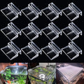 NestBasics 12pcs Transparent Aquarium Lid Clips,Rimless Fish Tank Glass Cover top Support,Aquarium Hood Holder, Aquarium top Clips,fit 8-10mm Thickness Glass - size: 12pcs 8-10mm clips