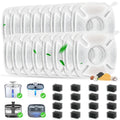 32 Pack Cat Water Fountain Filters, 16 Pcs Replacement Cats Fountain Filters & 16 Pcs Pre-Filter Sponges for 95oz/2.8L 135oz/4L 67oz/2L Automatic Pet Water Fountain Cat Dog Water Dispenser Filter