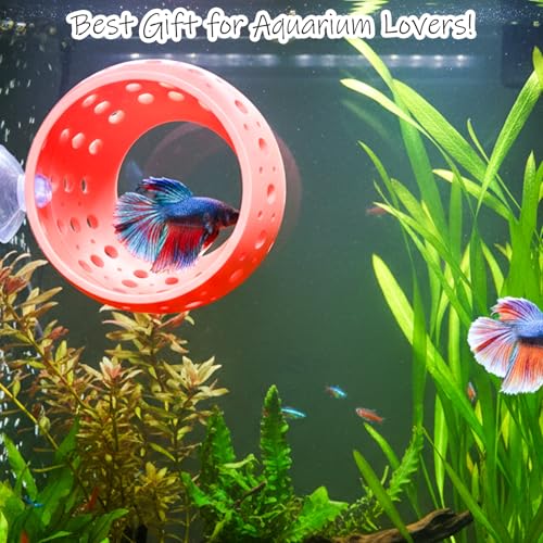 Betta Bulb Hide, Betta Tunnel Shrimp Cave Aquarium Fish Hideout with Suction Cup Aquarium Cave Decor for Shrimp, Guppies Guppy Hiding Resting (Pink)