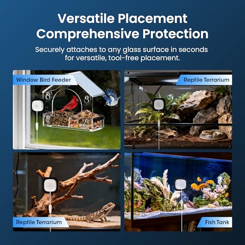 3MP 2K Aquarium & Terrarium Pet Camera.Install &Close-Focus Lens for Fish,Lizard, Reptile Pet and Window Bird Feeder,2.4GHz & 5GHz WiFi,Auto-Focus,24/7 Recording