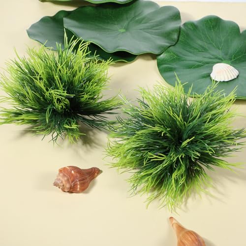 2pcs Aquarium Plants Decorations Artificial Fish Tank Plants Plastic Fish Tank Accessories Green Natural Style Aquarium Plants - color: Green