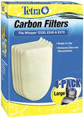 Tetra Whisper EX Carbon Large Round Filter Cartridges, 4 Count, Fits Tetra Whisper EX 30, 45, 70 Fish Tank Filters - size: 4-Count, style: large