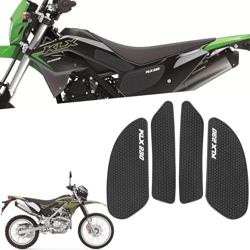 For 2026 2025 KLX 230 S M KLX230S KLX230SM 2022 2023 2024 2025 2026 motorcycle tank pad Fuel tank sticker accessories fuel tank pad anti-slip side fuel tank pad knee pad grip pad - color: KLX230SM black