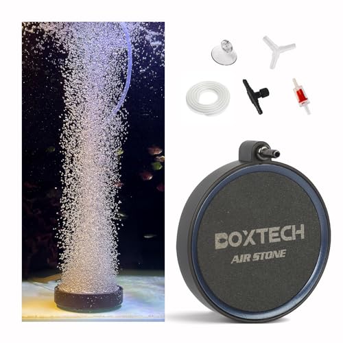 Fish Bubbler for Aquarium Fish Tank, 5.1 Inch Dissolved Oxygen Aerator Stone Aquarium Air Stones Kit Oxygen Bubbler with Airline Tubing and Check Valve Accessories