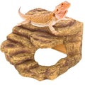 Resin Reptile Hideout Cave Reptile Habitat Tank Decor Terrarium Accessories for Bearded Dragon Leopard Gecko Lizards Turtle - size: Large