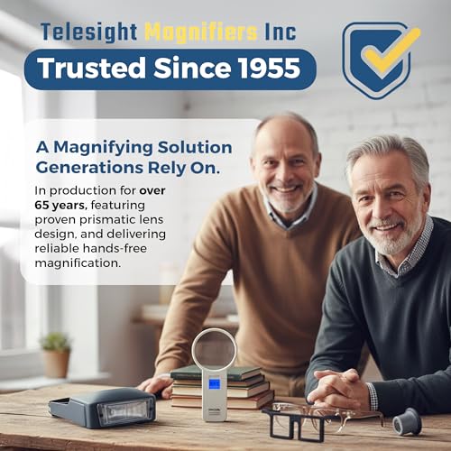 Telesight Half Frame #45. Jewelers Glasses, Magnifying Headset, Lightweight, Available in 3 Powers, Headband Magnifier, Perfect Jewelers Vision Glasses and Lash Magnifier - Black - color: Black, size: TLA-45 2.25X