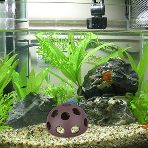 balacoo 4pcs Ceramic Cave Decor Shrimp for Hemisphere Underwater Decoration Breeding Aquarium Nest Tank Spots Fish Decorations Habitat House Porous Hiding Ornament Shelter