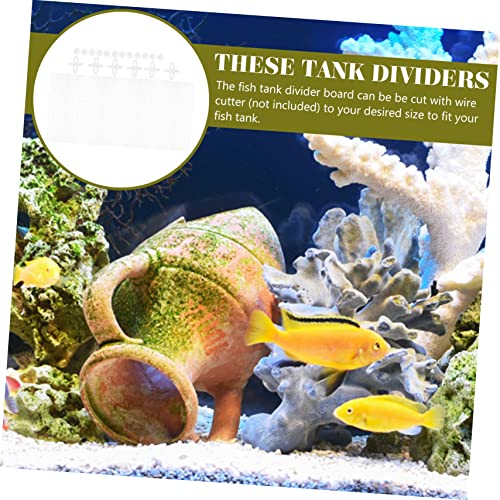 SUPVOX 4pcs Fish Tank Divider Grid Isolation Board Suction Cups for Aquatic Breeding and Separation of Fish Aquarium