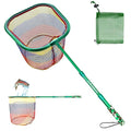 DaddyGoFish Kids Fishing Net - Extendable Telescopic Landing Net for Boy Girl Children Catching Small Fish Crab Shrimp Minnow Dragonfly Beach Pier Lake River Ocean - color: Style 3 (Green)