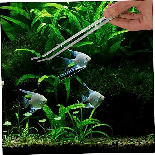 Abaodam 1Set Aquarium Aquascaping Tool Set Kit with Scissors Tweezers and Spatula for Precision Plant Care Fish Tanks