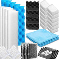 Threlaco 38 Pcs Filter Media Compatible with Fluval 406/407 Canister Filter, Maintenance & Replacement Kit, Including Bio Sponge, Activated Carbon, Ceramic Rings, Mesh Bags, Rags, Silicone Lubricant - style: 406/407