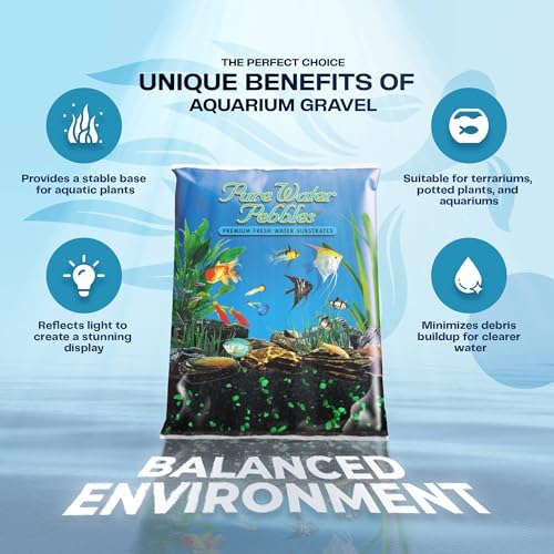 Emerald Glo Aquarium Gravel - 5 lbs - Non-Toxic, Colorfast, Vibrant Substrate for Aquariums, Terrariums, Ponds & Crafts - color: Emerald Glo, size: 5 lb (Pack of 1)