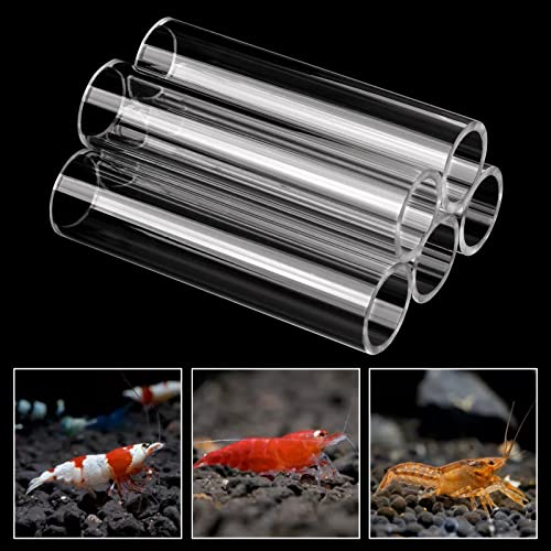 5-Tube Fish Shrimp Feeder Breeding Pipe, Aquarium Tank Shelter, Acrylic Transparent Decorations - size: 5-hole