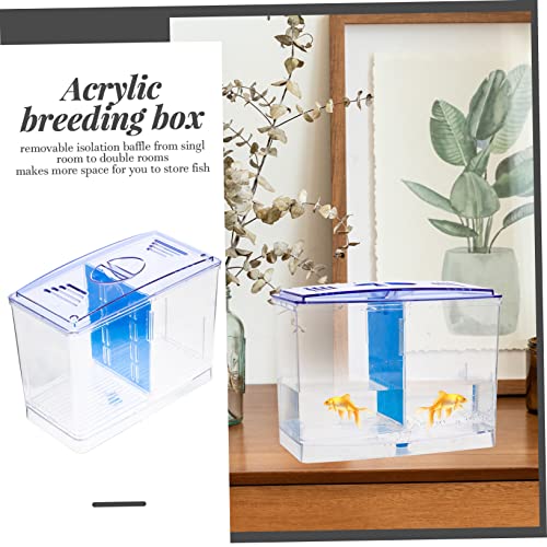 UKCOCO Fish Breeding Tank with Removable Divider Isolation Box for Fish Shrimp Easy to Clean Lightweight Aquarium Hatchery for Betta