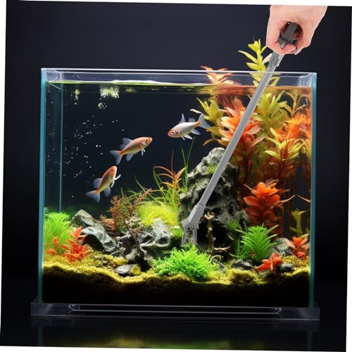 Extra Long Aquarium Tweezers Curved Tip Plastic Water Plant Tongs for Foreground Carpets and Aquatic Plant Trimming