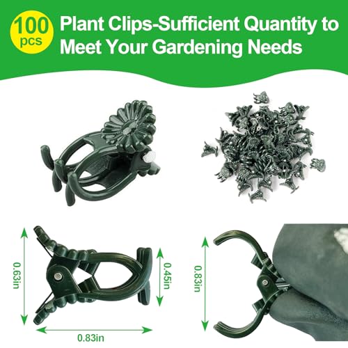 100 Pcs Plant Clips Orchid Clips,Plant Orchid Support Clips,Flower and Vine Clips，Garden Clips，Plant Clips for Climbing Plants - size: 100 PCS