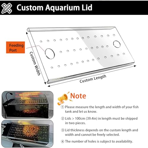 DIY Fish Aquarium Anti-Jumping Cover/Aquarium Lid, Custom & Cuttable Top Cover, Prevents Reptiles from Jumping Out - size: 41x21.5cm/16.1x8.5inch