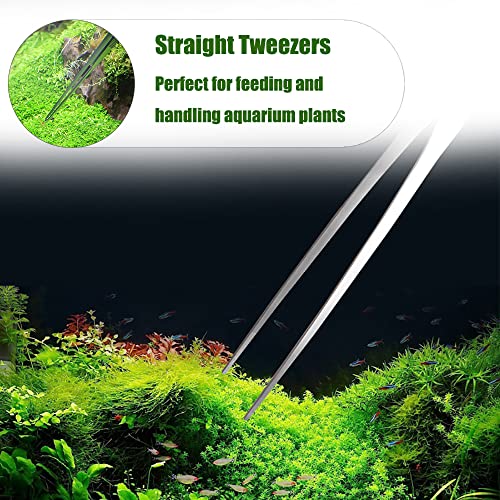Utoolmart Aquarium Plant Tweezer, Stainless Steel Curved Tweezer, 38cm, for Fish Tank Plant Aquascape Tools, Feeding Tongs, 1 Pcs - color: 1pcs, size: 38cm Curved