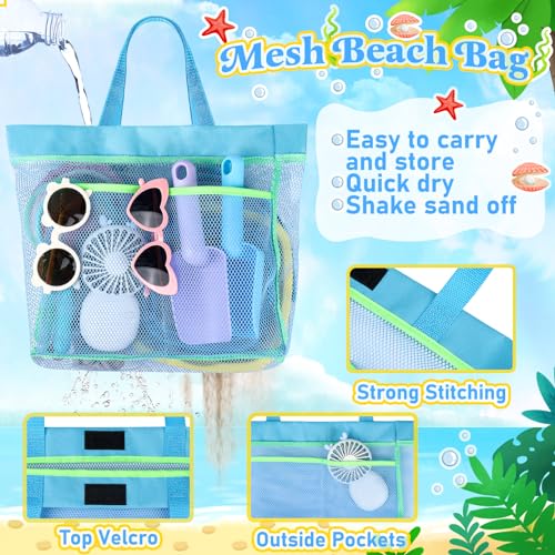 Collapsible Beach Buckets for Kids, 2 Packs Foldable Sand Buckets and Shovels with Mesh Beach Bag, Silicone Sand Pails for Toddlers Beach Toys, Easter Egg Hunt, Camping, Travelling, Fishing Water Pail - style: 2 Buckets