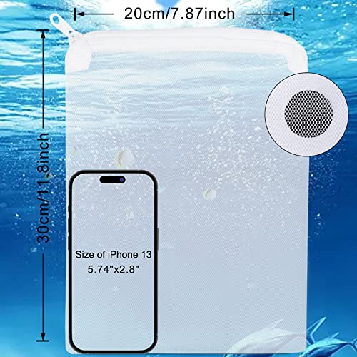 Segarty Filter Media Bags, 10PCS 11.7x7.8 Inch Aquarium Nylon Mesh Bags with Plastic Zipper, Fish Tank White Net Bags for Pellet Carbon, Bio Balls, Ceramic Rings, Ammonia Remover - color: high flow（white）, size: 11.7" x 7.8"