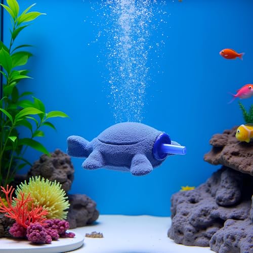 Blue Turtle Aquarium Bubble Air Stone Diffuser Fish Tank Aerator Oxygen Pump Ornament Decor Aquarium Air Pump Accessories