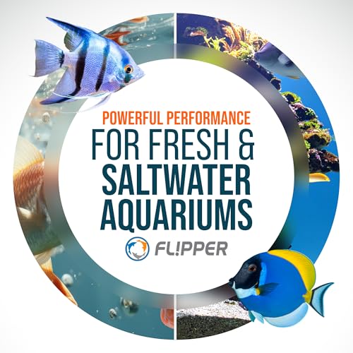 FLIPPER EDGE Standard Limited Edition Clownfish Magnetic 2-in-1 Aquarium Cleaner for Glass and Acrylic Tanks up to 1/2" (12mm) Thick – Dual Blade Design with Floating Algae Scraper and Cleaning Tool - color: LTD Clownfish, style: Standard - For Tanks 3/8
