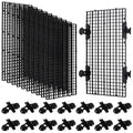 BENECREAT 12 Pcs Plastic Fish Tank Divider with 24 Suction Cups, 11.7x5.9 Inch Aquarium Isolation Grid Board for Separating Different Fish, Black - color: Black