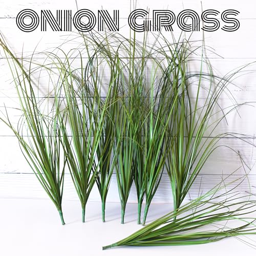 8PCS Artificial Plants, Shrubs Wheat Grass Greenery Stems for Home Decor, Fake Tall Grass Plant for Outdoor Indoor Decor