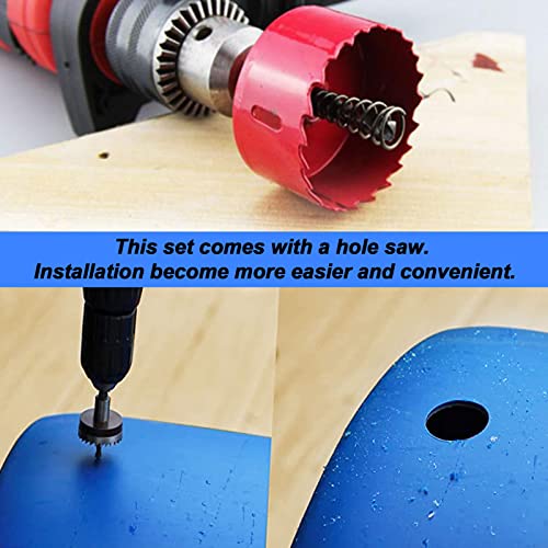 2 PCS Rain Barrel Bulkhead Fitting kit with Plugs and Hole Saw Tool, 1/2 Inch PVC Spigot Connector Kit for Rain Barrels Water Tanks Pools Aquariums Tubs (Bulkhead 1/2 Inch) - size: 1/2 Inch (Diameter 20mm)