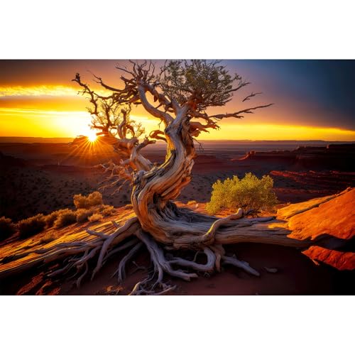 Desert Reptile Habitat Background Dead Tree Sunset Desert Terrarium Background Spectacular Sunset Desert Dead Tree Terrarium Backdrop Tranquil Desert Nature Landscape Aquarium Backdrop 36x18in - color: Root Gold, size: 36(W)x18(H)inches/ 90(W)*45cm(H)