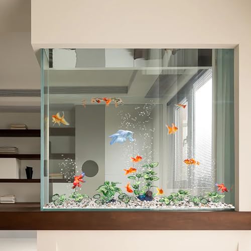 MyLifeUNIT Silk Aquarium Plants, 10 Pack Betta Fish Tank Decor for Aquarium Decoration and Fish Tank Decorations