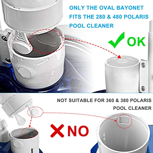 AMI PARTS Pool Cleaner Bags 2 Pack, Leaf Bag with Zipper, Fit for Po.laris 280 480 K13 K16, Universal Replacement Filter Bags