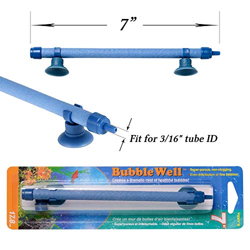 Quickun Aquarium Air Stone Bubble Wall Tube Oxygen Diffuser Bar Decor Accessory for Fish Tank 7 Inch Length,5PCS - size: 7 inch