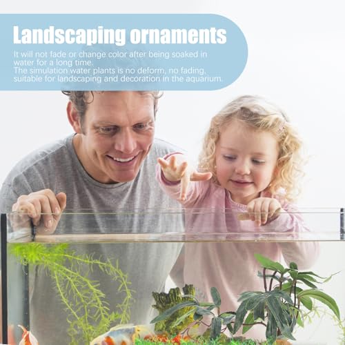 Ciieeo Simulation Plant Decor for Reptile Habitat, Dark Green Reptile Pet Case Ornament, Decorative Landscape Accessory for Aquarium and Terrarium Use