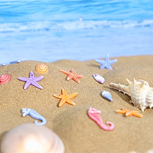 SEWACC 48pcs Fish Tank Decor Resin Sea Animals for Micro Landscape Aquariums Bathtubs