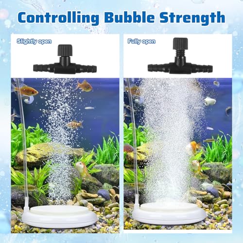 20 Pcs Aquarium Air Control Valves for 3/16" ID Airline Tubing Single Way Single Way Plastic Air Flow Control Regulator Aquarium Regulators Black Hose Connectors Airs Pump Accessories for Fish Tanks