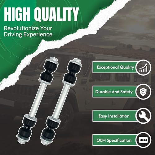 2PCS Front Sway Bar End Links for Ford 1997 1998 1999 2000 2001 2002 Expedition, 1997-2003 LOBO/F-150, 97-1999 F-250, 2004 F-150 Heritage, for Lincoln 02-03 Blackwood, 98-02 Navigator K8772 - size: K8772 X2