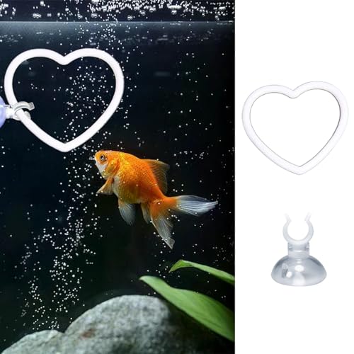 8Pcs Betta Exercise Ring with Suction-Cup, Betta Fish Toys, Beta Fish Aquariums Accessories, Fish Feeding Ring for Betta Tank
