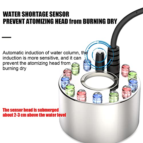Mini Ultrasonic Humidifier 24V Mist Maker Fogger Nebulizer Water Fountain Fish Tank Pond Atomizer Head Air Humidifier with Splash Guard (Color : Heavy Mist) - color: Heavy Mist