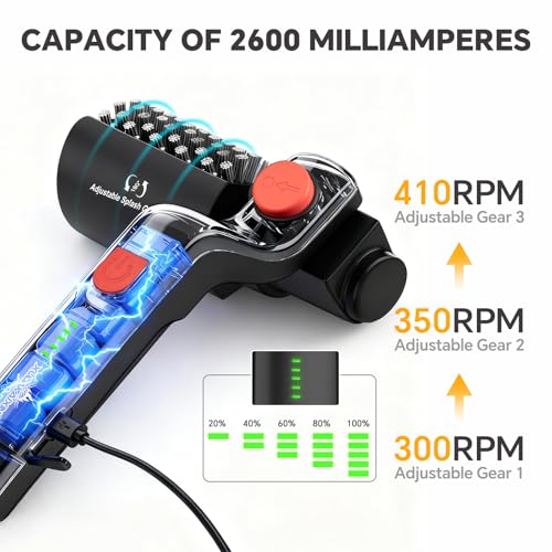 Electric Grill Brush – No Bristle Shedding, High Torque with 3-Speed Modes, 2026 Upgraded Rechargeable & Adjustable-Angle Grill Cleaner, Gifts for Men/Dad