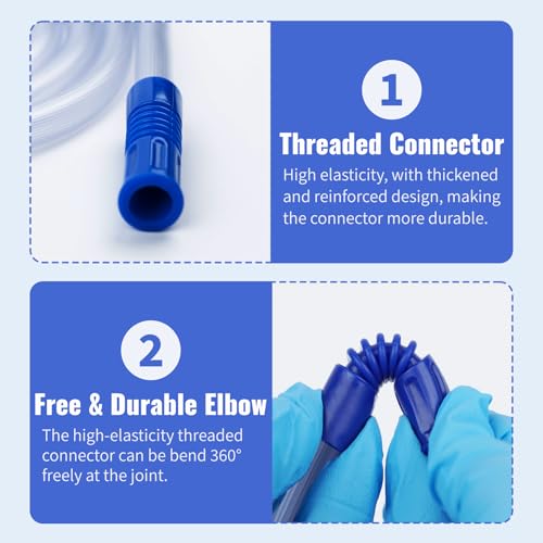 3 PCS 71" Suction Tubing Hoses Extended Suction Connection Tube, Flexible & Portable Hoses Vacuum Fits Various Devices