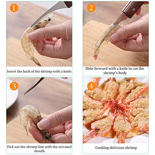 2 Sets Shrimp Deveiner Tool Stainless Steel Shrimp Peeler Portable Shrimp Cleaner Knife Prawn Shell Peeler for Kitchen Shrimp Peeling Tools