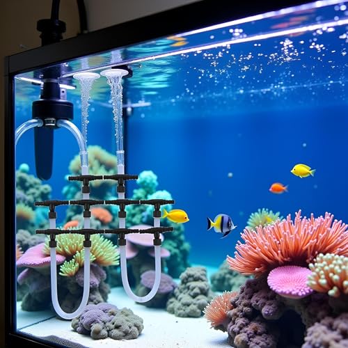 10 Pcs Black T Shaped Aquarium Air Valve, Plastic Fish Tank Air Line Flow Control Regulator Valve Aquarium Air Pump Accessories Adjustable Connector Switch Tap