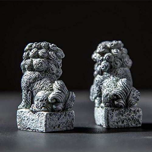Fish Tank Decorations Aquarium Decoration Mini/Pair Size Ornaments Accessories Fish Hides Asian Garden FengShui Beast Dog Mini