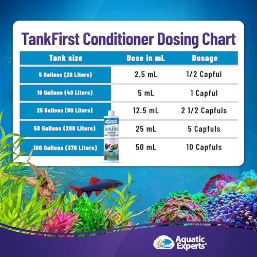 TankFirst Complete Aquarium Water Conditioner - Fish Water Conditioner, Instantly Removes Chlorine, Chloramines, and detoxifies Ammonia from Fish Tank (TankFirst Regular, 500 ml) - size: 500 ml (16.9 oz)