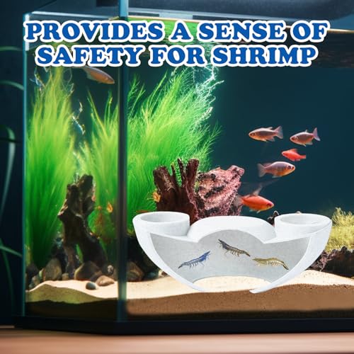 Aquarium Underground Tunnel, Shrimp Cave Aquarium Tunnel, Shrimp Hides for Fish Tank, Betta Fish Tank Decor Accessories (Hide C)