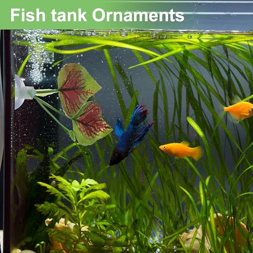 Betta Fish Leaf, Natural Habitat Simulation for Betta Spawnings Grounds, Betta Spawnings Leaves, Resting Bed, Large Small Leaves, Deep Green Brown