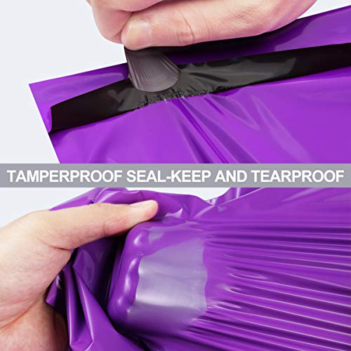 UCGOU 14x17 Purple Poly Mailers Shipping Bags 100 Pcs Large Poly Mailers Mailing Bags for Shipping Clothes Self Sealing Package - color: Purple, size: 14x17