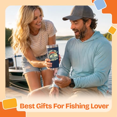 NewEleven Fathers Day Gift For Dad, Him, Men - Fishing Gifts For Men - Cup Gift For Fisherman, Father - Dad Birthday Gift From Wife, Kids - 20 Oz Tumbler - color: Dumb bass navy